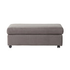 Fauteuil câlin à dossier coussiné avec ottoman, 1 place, Bleu marine / Gris anthracite
