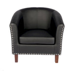 Fauteuil accent en similicuir (PU) — Gris / Noir / Marron / Turquoise / Vert