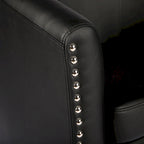 Fauteuil accent en similicuir (PU) — Gris / Noir / Marron / Turquoise / Vert