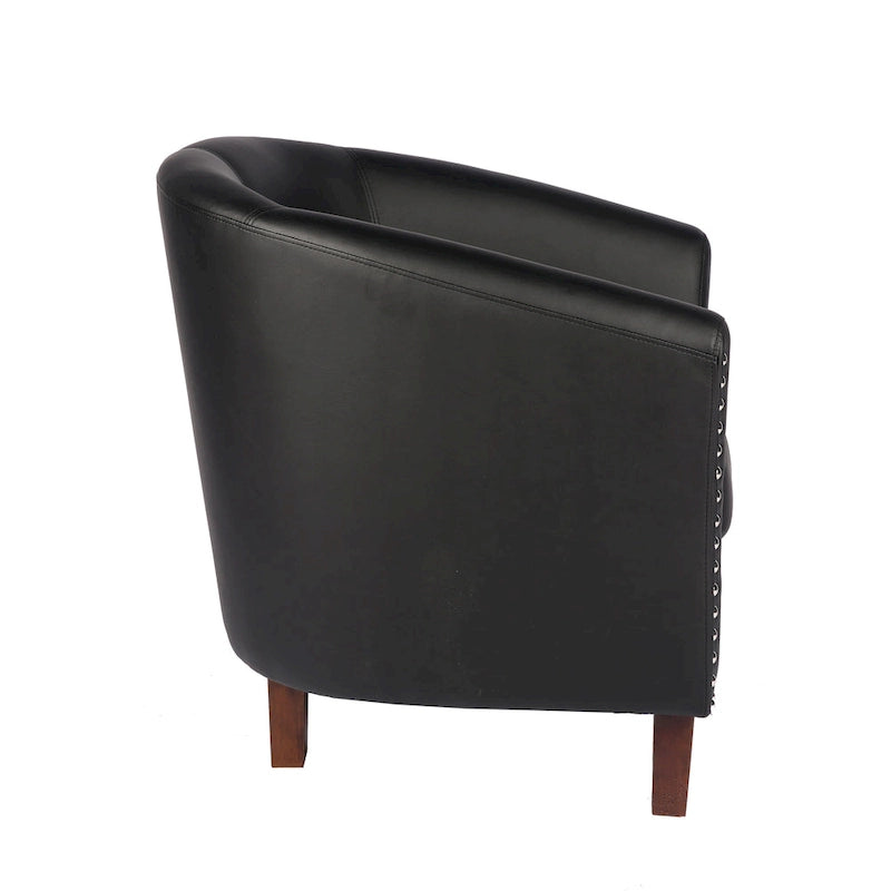 Fauteuil accent en similicuir (PU) — Gris / Noir / Marron / Turquoise / Vert