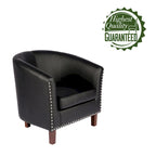 Fauteuil accent en similicuir (PU) — Gris / Noir / Marron / Turquoise / Vert
