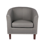 Fauteuil accent en similicuir (PU) — Gris / Noir / Marron / Turquoise / Vert