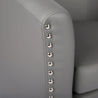 Fauteuil accent en similicuir (PU) — Gris / Noir / Marron / Turquoise / Vert