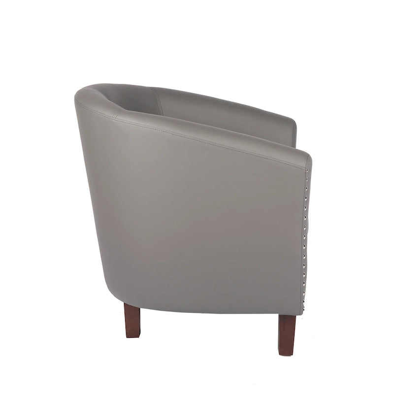 Fauteuil accent en similicuir (PU) — Gris / Noir / Marron / Turquoise / Vert