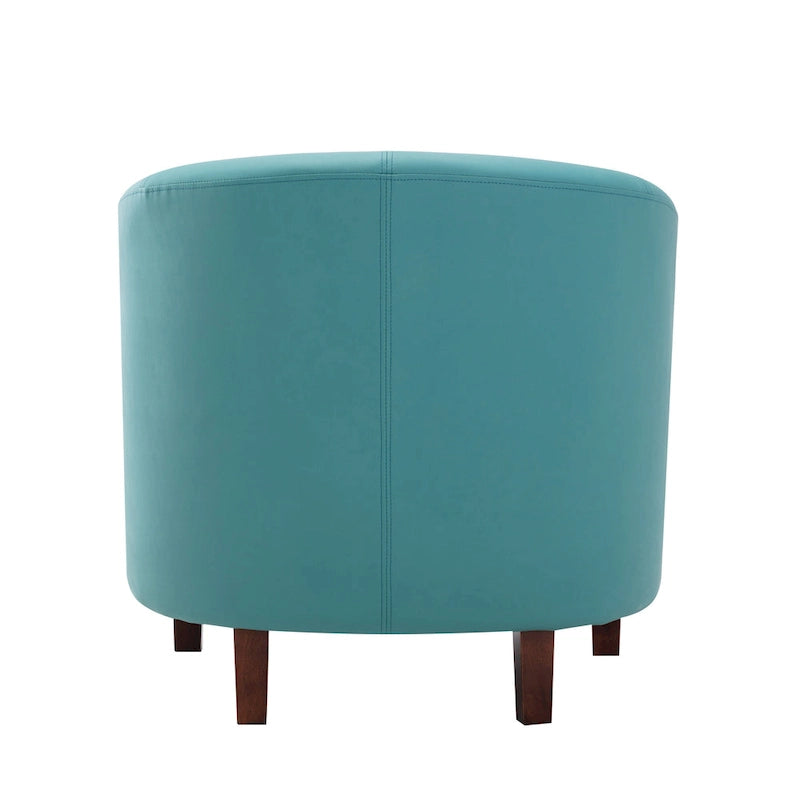 Fauteuil accent en similicuir (PU) — Gris / Noir / Marron / Turquoise / Vert