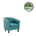 Fauteuil accent en similicuir (PU) — Gris / Noir / Marron / Turquoise / Vert