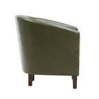 Fauteuil accent en similicuir (PU) — Gris / Noir / Marron / Turquoise / Vert