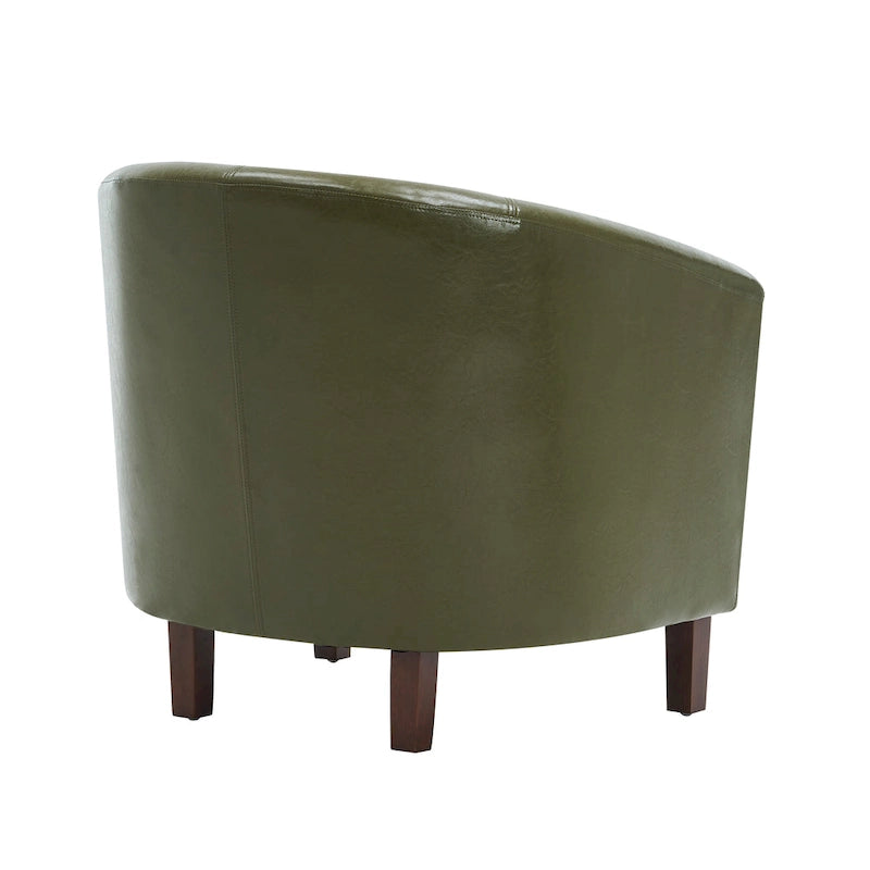 Fauteuil accent en similicuir (PU) — Gris / Noir / Marron / Turquoise / Vert