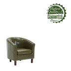 Fauteuil accent en similicuir (PU) — Gris / Noir / Marron / Turquoise / Vert