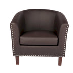 Fauteuil accent en similicuir (PU) — Gris / Noir / Marron / Turquoise / Vert