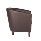 Fauteuil accent en similicuir (PU) — Gris / Noir / Marron / Turquoise / Vert