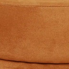 Pouf rond en velours, multicolore, une place, pieds en métal doré