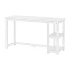 Bureau en bois avec 2 étagères – Blanc/Gris/Terre/Naturel, une personne
