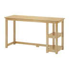 Bureau en bois avec 2 étagères – Blanc/Gris/Terre/Naturel, une personne