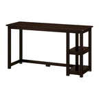 Bureau en bois avec 2 étagères – Blanc/Gris/Terre/Naturel, une personne