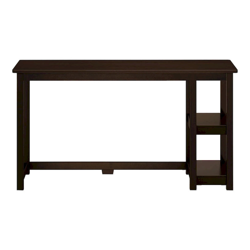 Bureau en bois avec 2 étagères – Blanc/Gris/Terre/Naturel, une personne
