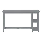 Bureau en bois avec 2 étagères – Blanc/Gris/Terre/Naturel, une personne