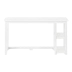 Bureau en bois avec 2 étagères – Blanc/Gris/Terre/Naturel, une personne