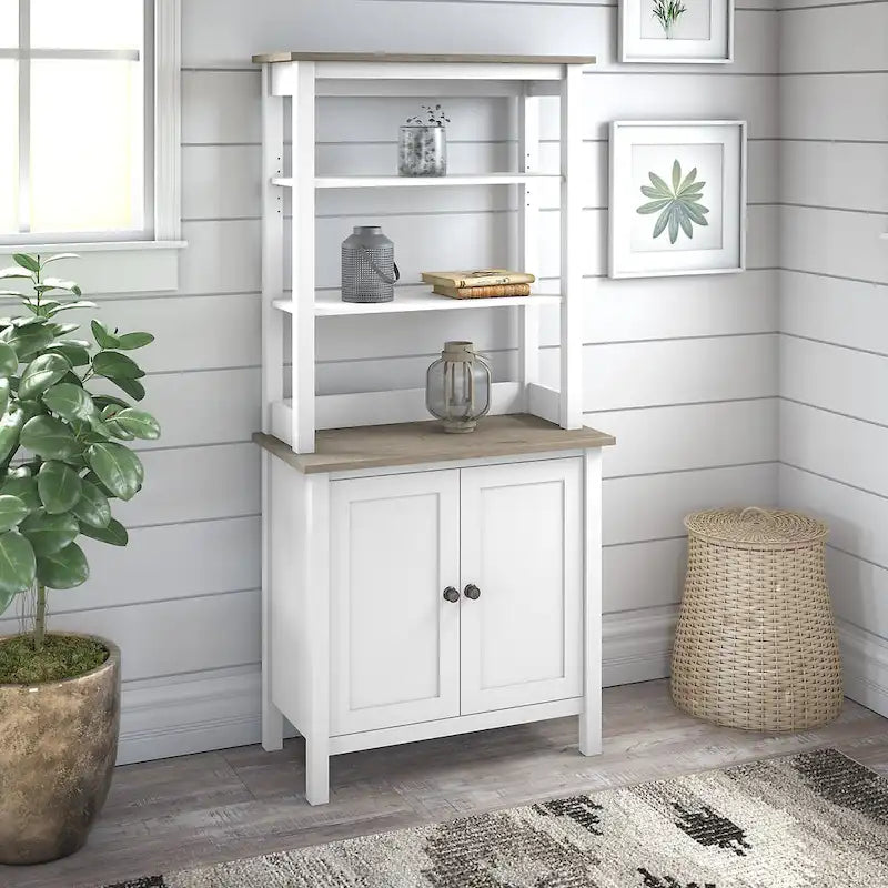 Mayfield 5 Shelf Bookcase with Doors by Bush Furniture