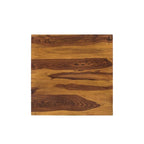 Table basse carrée miel et noyer, style une place, bois massif