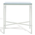 Table d'appoint métallique avec plateau en verre argenté/blanc/noir/doré – Simple