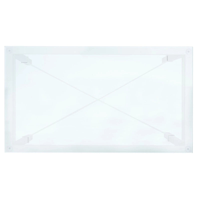 Table d'appoint métallique avec plateau en verre argenté/blanc/noir/doré – Simple