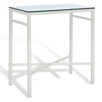 Table d'appoint métallique avec plateau en verre argenté/blanc/noir/doré – Simple