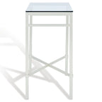 Table d'appoint métallique avec plateau en verre argenté/blanc/noir/doré – Simple