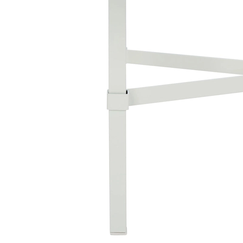 Table d'appoint métallique avec plateau en verre argenté/blanc/noir/doré – Simple