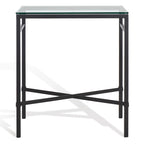 Table d'appoint métallique avec plateau en verre argenté/blanc/noir/doré – Simple