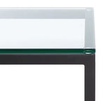 Table d'appoint métallique avec plateau en verre argenté/blanc/noir/doré – Simple