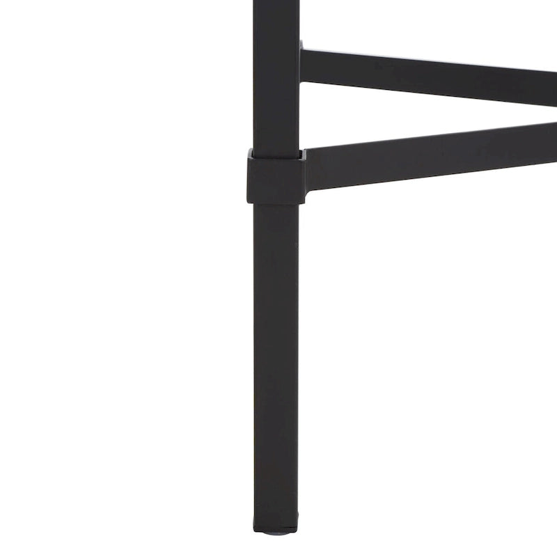 Table d'appoint métallique avec plateau en verre argenté/blanc/noir/doré – Simple