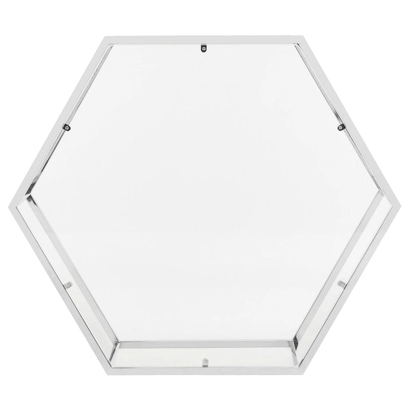 Table basse en verre hexagonale chromée – Style moderne, pièce d'accent 1 pièce