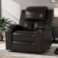 Fauteuil inclinable manuel brun/noir, une place, pour 1 personne