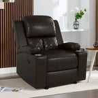 Fauteuil inclinable manuel brun/noir, une place, pour 1 personne