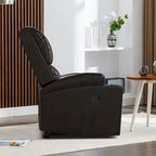 Fauteuil inclinable manuel brun/noir, une place, pour 1 personne