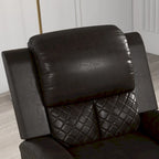 Fauteuil inclinable manuel brun/noir, une place, pour 1 personne