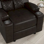 Fauteuil inclinable manuel brun/noir, une place, pour 1 personne
