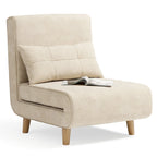 Fauteuil convertible 3-en-1 gris, simple, en lin