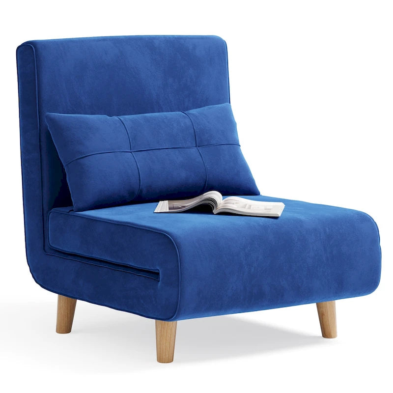 Fauteuil convertible 3-en-1 gris, simple, en lin