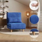 Fauteuil convertible 3-en-1 gris, simple, en lin