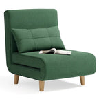 Fauteuil convertible 3-en-1 gris, simple, en lin
