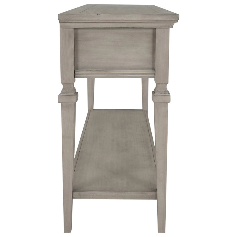 Console rétro avec 3 tiroirs et étagère inférieure – Bleu marine / Blanc antique / Gris délavé / Espresso