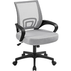 Chaise de bureau pivotante à dossier mi-haut en maille, gris foncé / rouge / gris / bleu / noir / violet, pour 1 personne