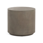 Table d'appoint ronde en béton gris, extérieur