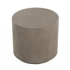 Table d'appoint ronde en béton gris, extérieur