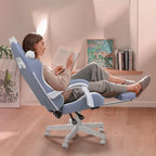 Chaise Gaming Kawaii Noire / Rose avec Oreilles de Chat et Repose-Pieds, pour 1 Personne